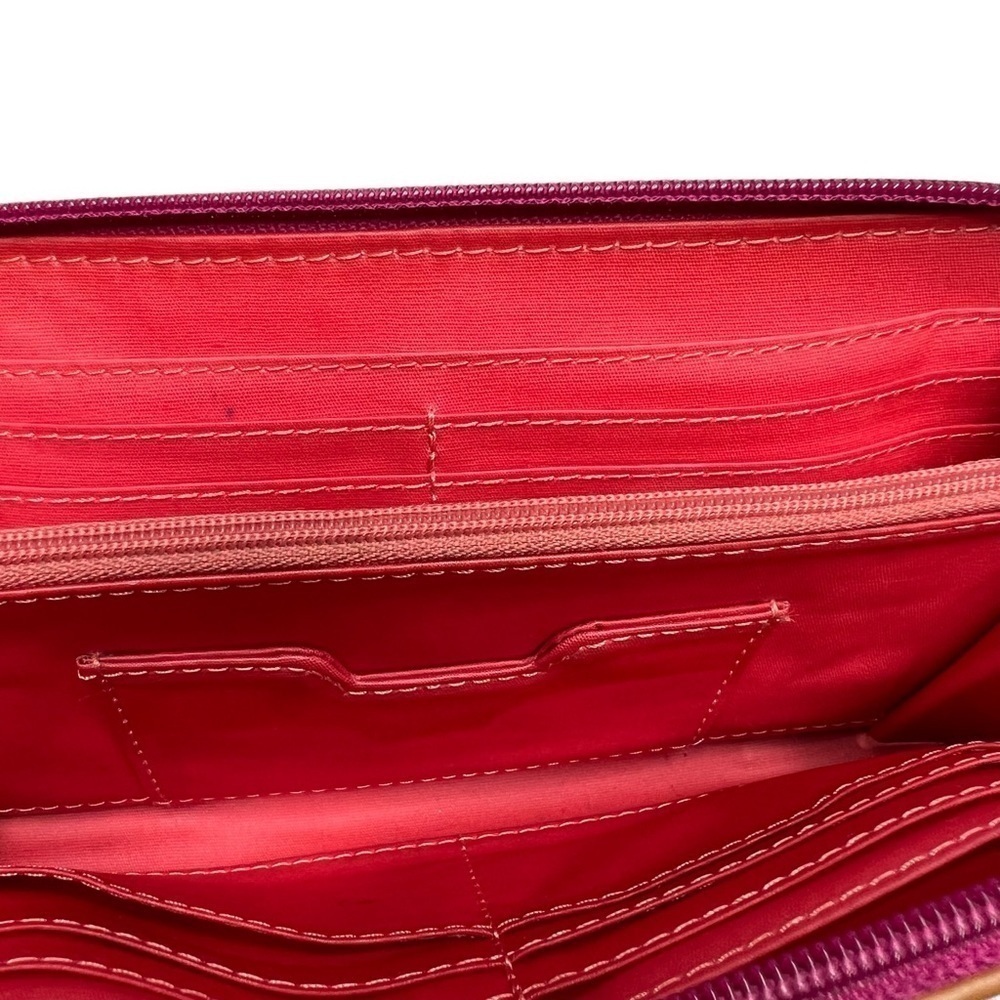 FOSSIL Multi Striped Zip Around Rectangle Clutch … - image 15